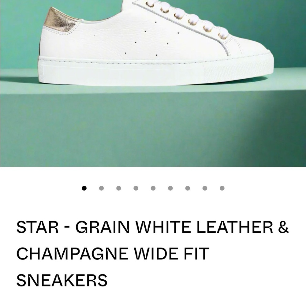 White Leather Sneakers by Calla - Picture 3 of 4